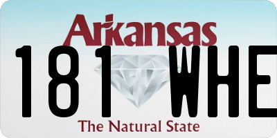 AR license plate 181WHE