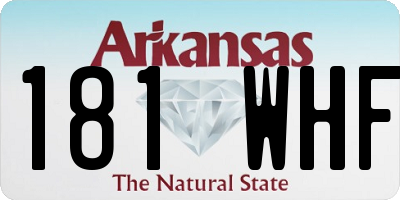 AR license plate 181WHF