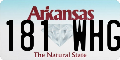 AR license plate 181WHG