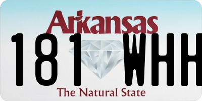AR license plate 181WHH
