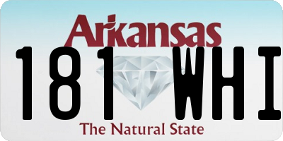 AR license plate 181WHI