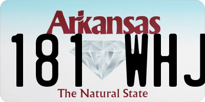 AR license plate 181WHJ