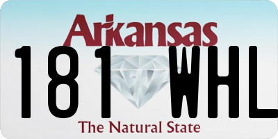 AR license plate 181WHL