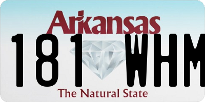 AR license plate 181WHM