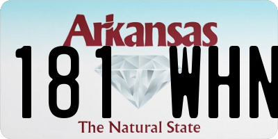 AR license plate 181WHN