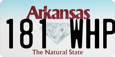 AR license plate 181WHP