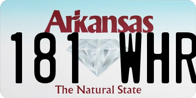 AR license plate 181WHR