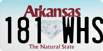 AR license plate 181WHS