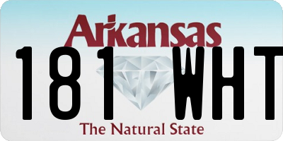AR license plate 181WHT