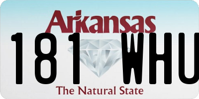 AR license plate 181WHU