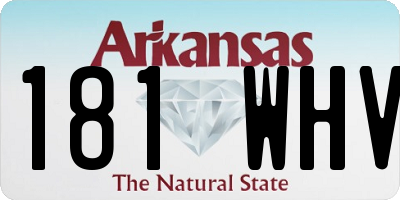 AR license plate 181WHV