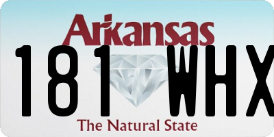 AR license plate 181WHX