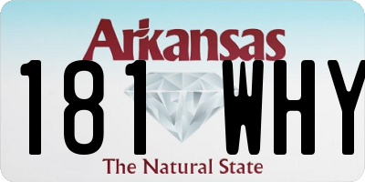 AR license plate 181WHY