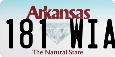 AR license plate 181WIA