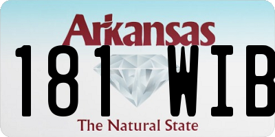 AR license plate 181WIB