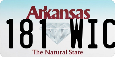 AR license plate 181WIC