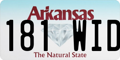 AR license plate 181WID