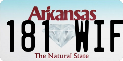 AR license plate 181WIF