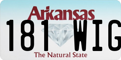 AR license plate 181WIG