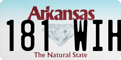AR license plate 181WIH