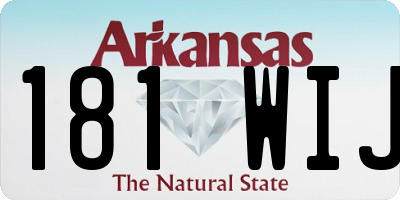 AR license plate 181WIJ
