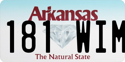 AR license plate 181WIM