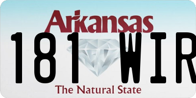 AR license plate 181WIR