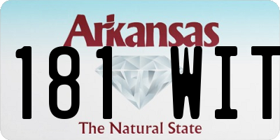 AR license plate 181WIT