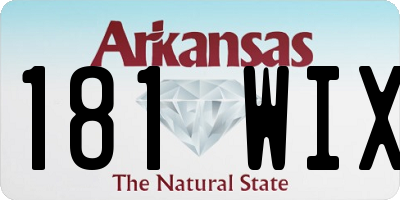 AR license plate 181WIX