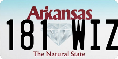 AR license plate 181WIZ