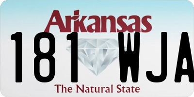 AR license plate 181WJA