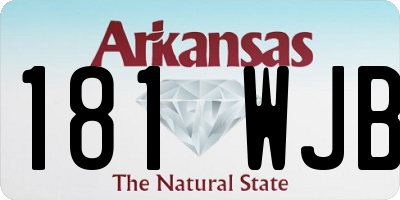 AR license plate 181WJB