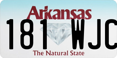 AR license plate 181WJC