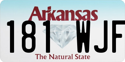 AR license plate 181WJF