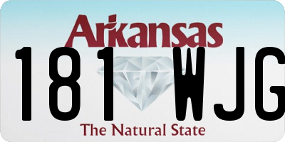 AR license plate 181WJG