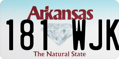 AR license plate 181WJK