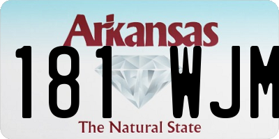 AR license plate 181WJM