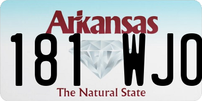 AR license plate 181WJO