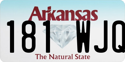 AR license plate 181WJQ