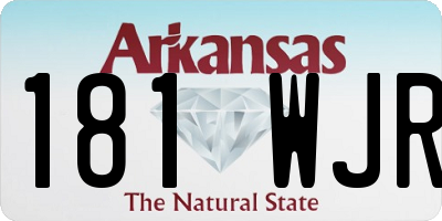 AR license plate 181WJR