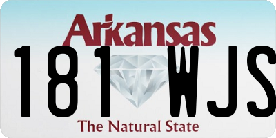 AR license plate 181WJS