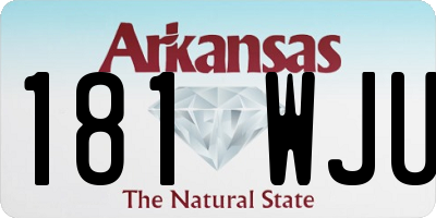 AR license plate 181WJU