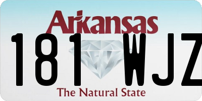 AR license plate 181WJZ