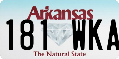 AR license plate 181WKA