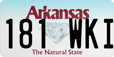 AR license plate 181WKI