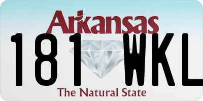 AR license plate 181WKL