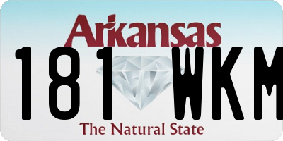 AR license plate 181WKM
