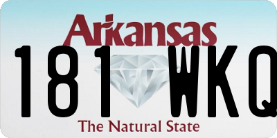 AR license plate 181WKQ