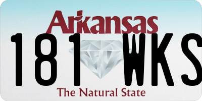 AR license plate 181WKS
