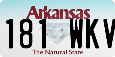 AR license plate 181WKV